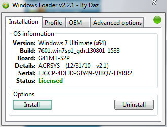 Windows Loader WIN7 激活工具